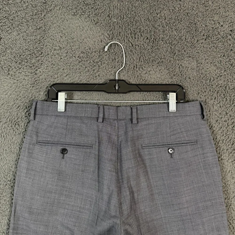 J Crew Dress Pants Mens 32x34 Gray Ludlow Slim Fit Four Season Wool Stretch